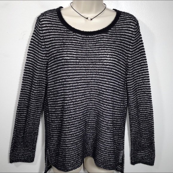 Eileen Fisher Crewneck Striped Sweater - Picture 1 of 6
